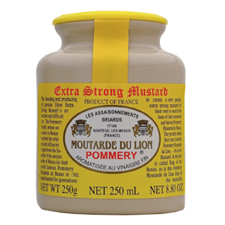 Pommery Meaux Lion's Mustard in Stone Jar - France